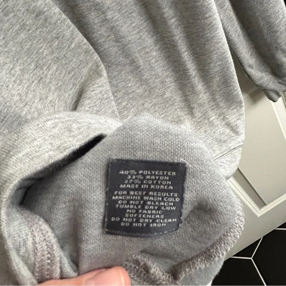 EUC Turtleson grey super soft hoodie. Size M. Perfect for layering. - Picture 8 of 13